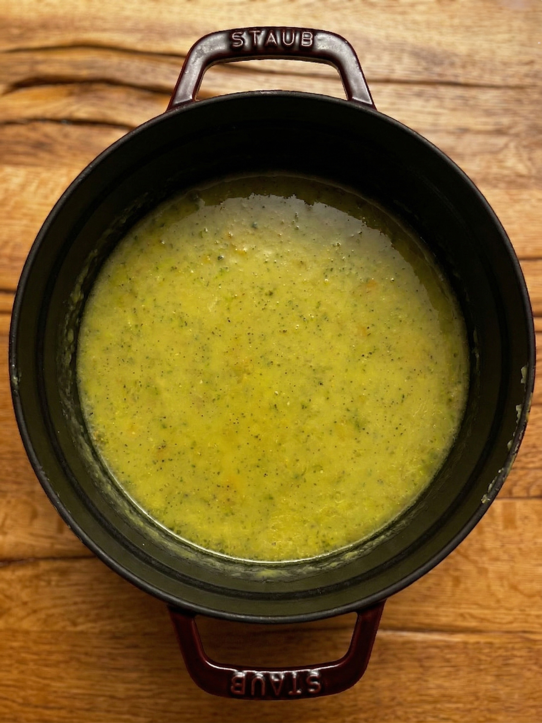 Creamy courgette and potato soup